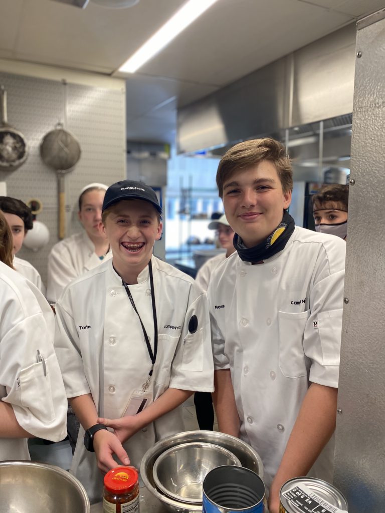 smiling culinary students